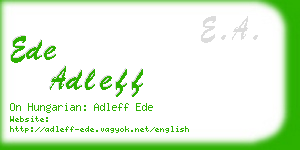 ede adleff business card
